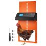 Automatic chicken coop door with timer, aluminum, orange color