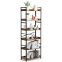 Metal 6-tier bookshelf, tall, wide, vintage