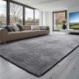Plush non-woven carpet 2.44x3.05 m, gray, non-slip