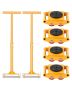 Machine transfer casters 6T with PU wheels, yellow