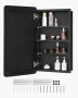 Bathroom medicine cabinet with mirror, aluminum, 16.5x27.5 inches.