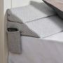 Mattress wedge headboard cushion, grey, 1930x255x152 mm, 25D foam