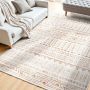 Rug 5x7 ft washable non-slip beige indoor rug