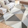 Large Washable Non-Slip Rug, 5x7 Feet, Gray, for Pets and Kids