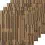 Reusable square carpet tiles 20x20", padded, 12 pcs., brown