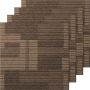 Reusable soft square carpet tiles, 24x24" (24 pcs.), brown