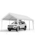 Carport, 10x20 feet, galvanized, white, UV and water resistant