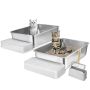 Enclosed Stainless Steel XL Cat Litter Box, 6 Inch Deep