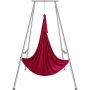Professional Red Aerial Yoga Frame and Yoga Hammock, 9.67 ft. High, 6.6 Yards Long