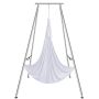 Professional white yoga swing stand with 6.6 yards hammock, load capacity 551.15 lbs