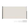 Retractable side awning, 180 g polyester, waterproof, beige, 71x138"