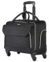 Laptop bag with wheels, 17.3", black/gold