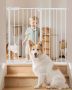 Child and dog gate, adjustable, white, 36 cm high