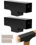 Pergola bracket set 2 pcs., T-shaped, 92x92 mm for wood, 3-way, with screws