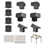 Pergola kit, 4x4 inch log holders, 14 pcs.