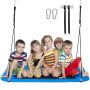 Platform swing 60 inches, outdoor swing for children and adults, 900D oxford fabric, adjustable ropes
