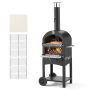 Outdoor pizza oven, 12 inch, wood fired, 2 layers, with wheels
