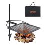 Swivel steel fire pit barbecues, adjustable grates