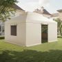 Winter gazebo cover 3.66x4.87 m with windows and side walls