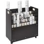 Wooden drawing storage shelf, 50 places, mobile trolley