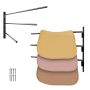 Wall-mounted horse saddle rack, 30.9x29.9x5.5 inches, 2 pcs. brackets, space-saving