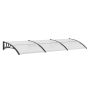 Window and door awning, PC canopy, transparent, 38x117 cm