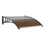 Awning canopy for windows and doors, 40x40 cm, UPF 50+, polycarbonate, sheet metal