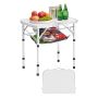 Folding Aluminum Camping Table 24x16 Inch Silver