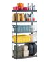 Adjustable Metal Storage Shelves, 5 Tiers, 2000 lbs, Black, 71.4 x 36 x 16 inches