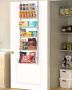 Over-the-Door Pantry Organizer, 6-Tier Steel Spice Rack, Adjustable, White