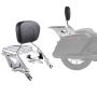 Motorcycle seat backrest with luggage rack, harley-davidson touring
