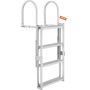 Dock aluminum alloy retractable ladder, 4 steps, 140-194 cm, for boats