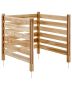Wooden Privacy Fence 36x36 Inch with Metal Pickets, Outdoor Screen
