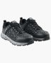 Men's black safety sneakers with steel toe cap, US 12