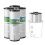 Pool filter cartridge 4 x 80 sq. ft. compatible with pentair CCP320 and pleatco PCC80-PAK4