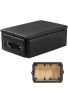 Pilates box for reformer, 25x17x9 inches, black, PU and wood