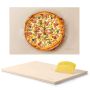 Rectangular cordierite pizza stone 508x355 mm, 17 mm thick, for oven and BBQ