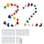 Climbing rock holders with fasteners, various sizes and colors