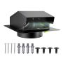 198 mm square ventilation cover, black SPCC steel, with mesh