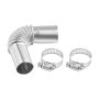 Exhaust pipe elbow connection 25 mm, stainless steel, silver, for diesel heater (2-8 kW)