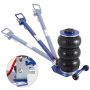 Pneumatic 3 t jack, 3 bags, 44.9 cm, blue