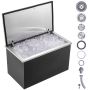 Recessed stainless steel ice box, 40 L, for outdoor kitchen bar