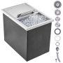 Stainless steel recessed ice box, 38.7 L, for outdoor kitchen