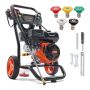 Gasoline pressure washer 3600 PSI with copper pump and spray gun
