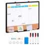 24 x 18 cm white and cork board set with aluminum frame, magnetic dry erase bulletin board
