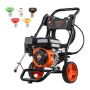 Gasoline pressure washer 3400 PSI, aluminum pump, 5 nozzles