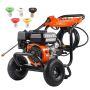 Gasoline pressure washer 3500 PSI with aluminum pump, 5 nozzles