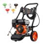 Gasoline pressure washer, 3950 PSI, 10 l/min, copper pump, 5 nozzles