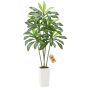 Artificial dracaena with white pot, 1829 mm, for indoor and outdoor decoration