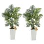 Artificial areca palm 1219 mm, 2 pcs., white pot, for indoor and outdoor decoration